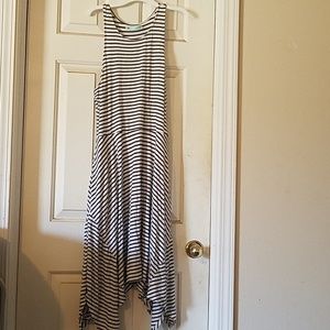 Striped Hanky Hem Dress